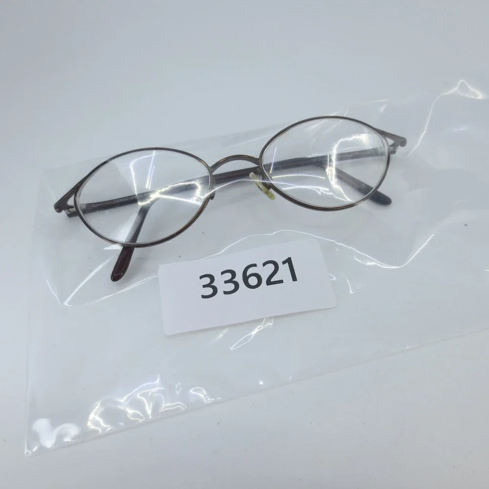 Giorgio Armani 1010 1126 Oval Eyeglasses Bronze Brown Metal Italy 48-17-130